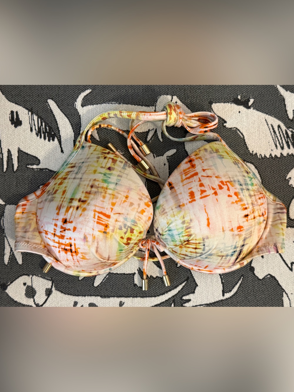 Victoria's Secret Malibu Fabulous Multicolor Bikini Top